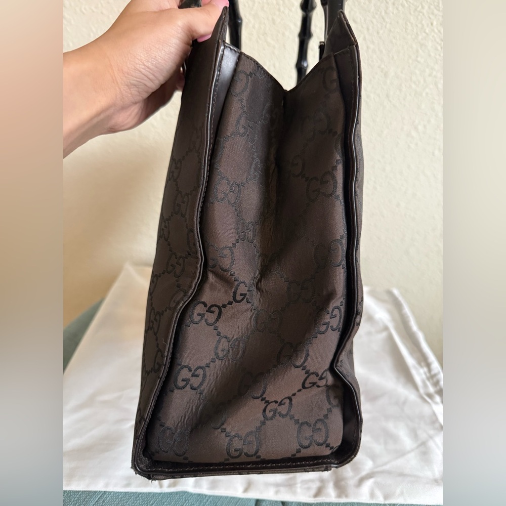 gucci bamboo shopper tote. - Picture 5 of 15